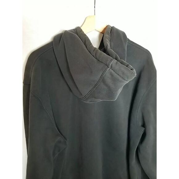 Carhartt Sweatshirt Hoodie Mens Large Thrashed Distressed Black - Picture 6 of 14
